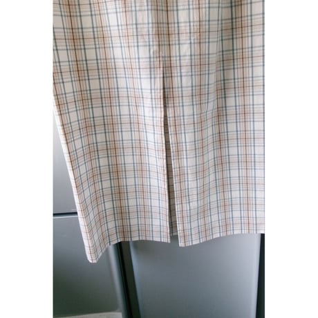 FUJI / COTTON CHECK SKIRT(for ladies) *BEIGE CHECK