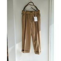 Blanc YM / Cotton Easy Trousers-Beige