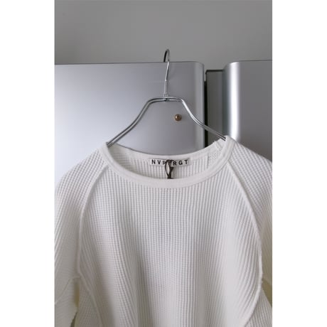 NVRFRGT / WAFFLE THERMAL LONG SLEEVE T-SHIRT *WHITE