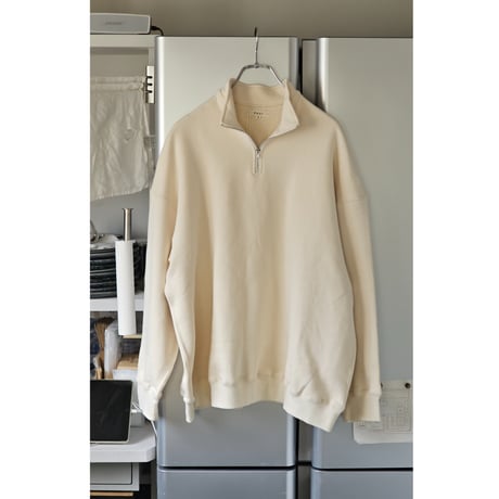 FUJI /  HALF ZIP SWEAT *OFF WHITE