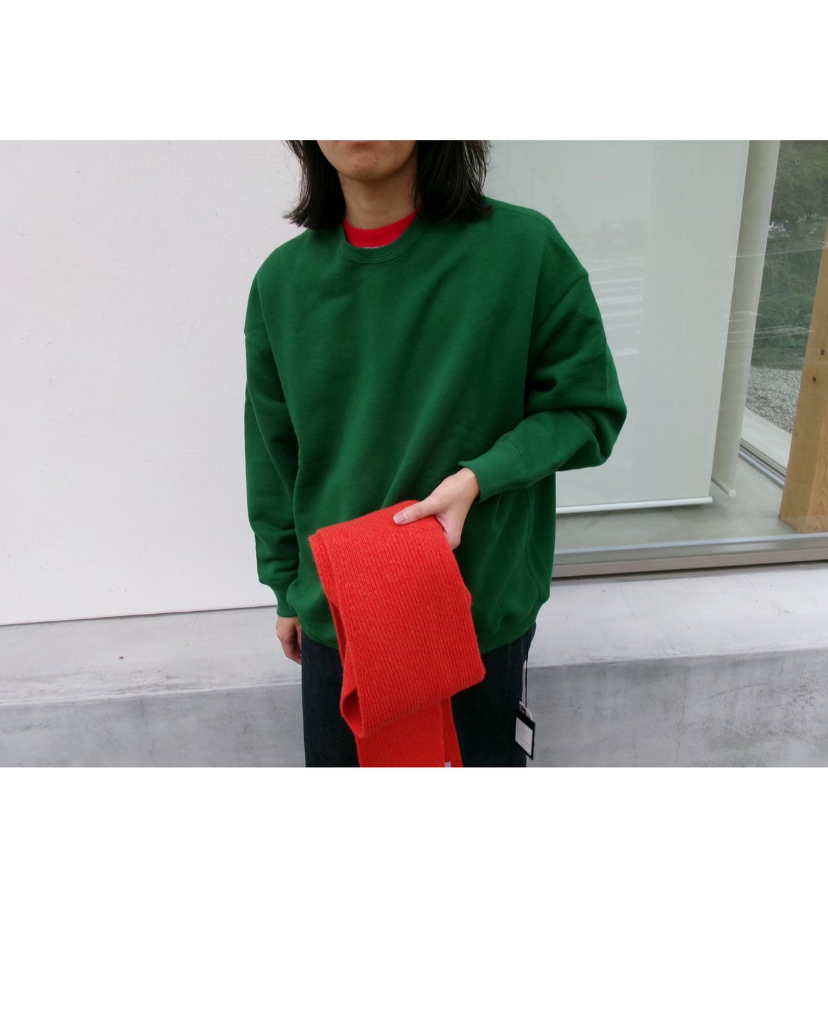 FUJI / crew neck sweat *green | AVET