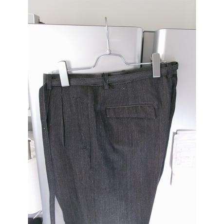 OLD FOLK HOUSE /  Wool & Linen Trousers *Black  Natural