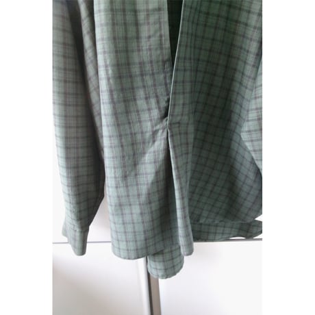 Blanc YM / Silk Plaid Skipper Shirts *Green