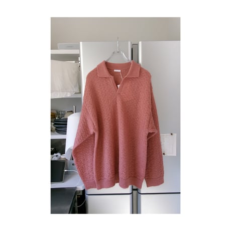Blanc YM / Mohair Skipper Knit *Salmon pink