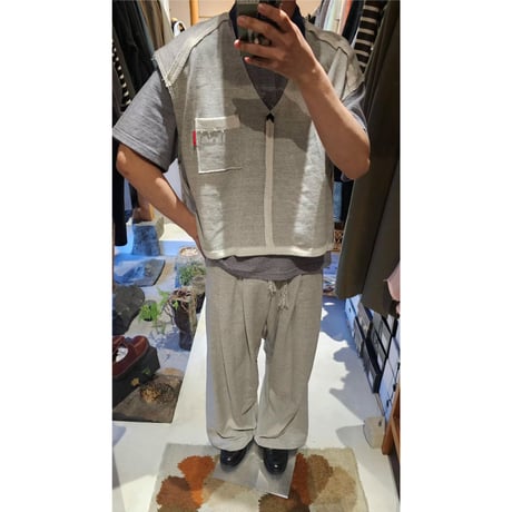 YUTASETOGAWA / Raw V Pullover *ASH
