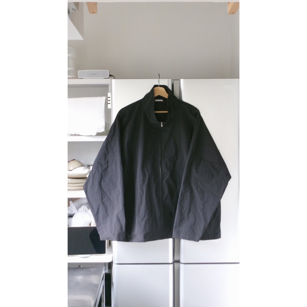 Blanc YM ナイロンジャケット Blanc YM / Ripstop Nylon Track JKT *BLACK | AVET