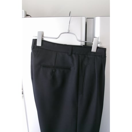OLD FOLK HOUSE / Wool & Mohair Gabardine Trousers *NAVY
