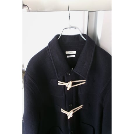 FUJI / MELTON WOOL DUFFEL COAT *NAVY