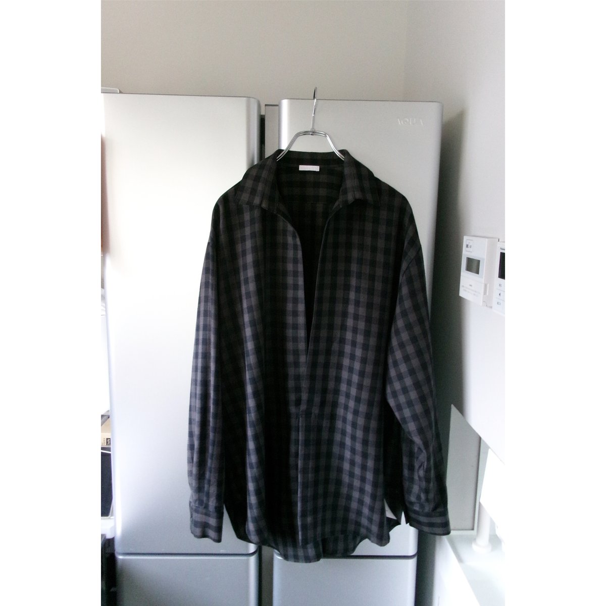 Blanc YM / Silk Plaid Skipper Shirts *Black | A