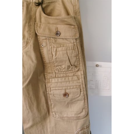 NVRFRGT / MULTI POCKET CARGO PANTS*BEIGE