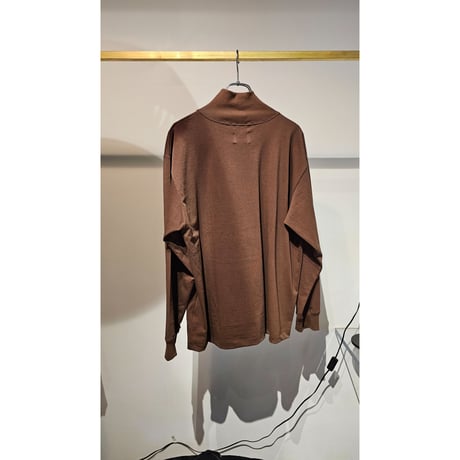KIIT /  30//- COTTON BIO FINISH L/SLLEVE TURTLENECK CUT&SEWN *L BROWN