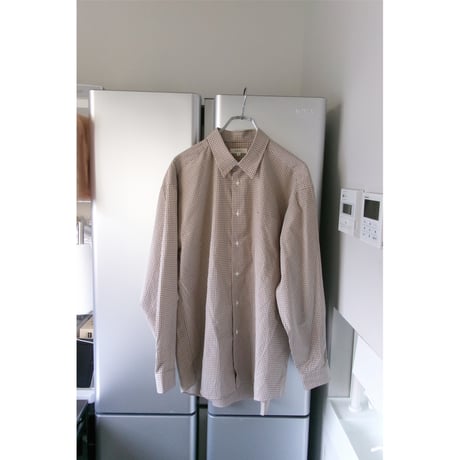 FUJI / COTTON CHECK SHRITS *BROWN
