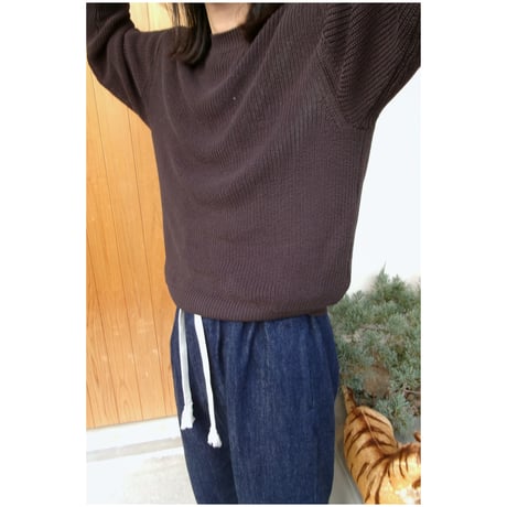 FUJI / COTTON STANDARD KNIT *BROWN