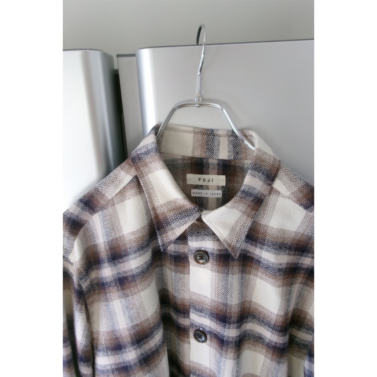 FUJI / COTTON CHECK SHIRT JACKET (for ladies) *