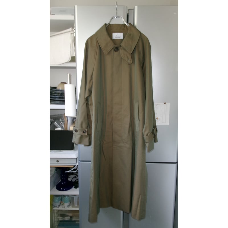 Vintage trench coat トレンチコート　ブラウン カーキ ツイルトレンチコート - ダークカーキグリーン - レディース