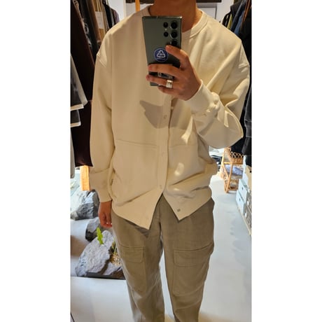 EVCON/ SWEAT CARDIGAN *OFF WHITE