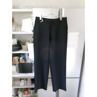 FUJI /MOHAIR POPLIN STRAIGHT SLACKS *NAVY