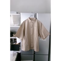 NO ROLL / NORMAL SHIRT STRIPE S/S *BROWN