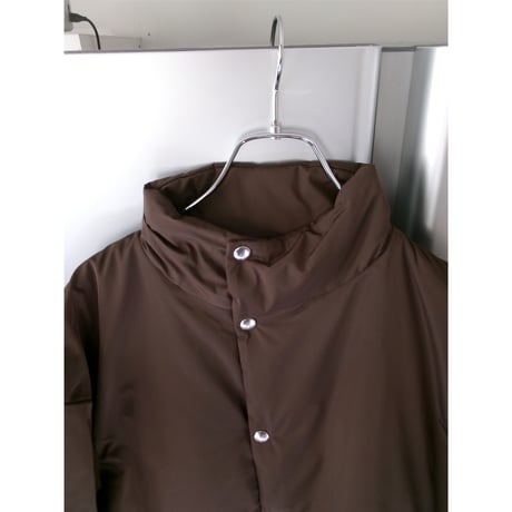 FUJI / SILK POLYESTER PADET JACKET *BROWN