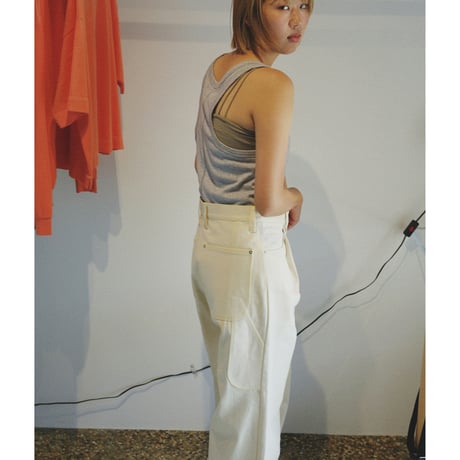 TOZAOU / Denim Painter Pants *cream (yellow)