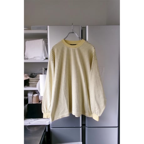 EVCON/ BORDER WIDE L/S T-SHIRT *YELLOW