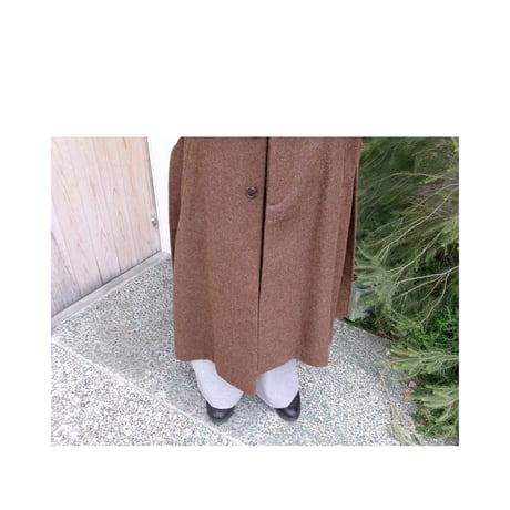 Blanc YM / ALPACA OVERSIZE BALMACAN COAT *Natural Brown