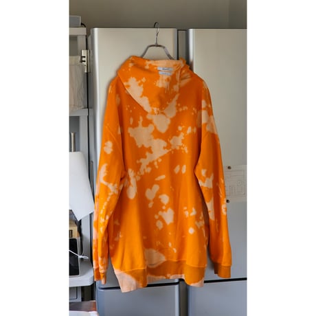 YUTASETOGAWA /BLEACHED ASSORT HOODIE" *ORANGE