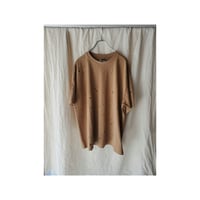 KIIT / 32/- HARD TWIST COTTON DAMAGE FINISH T-SHIRT *CAMEL