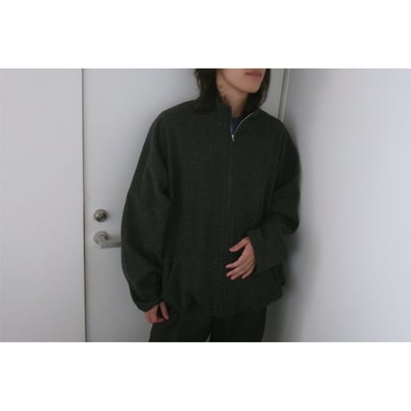 Blanc YM / CASHMERE ZIP JACKET *CHARCOAL GRAY
