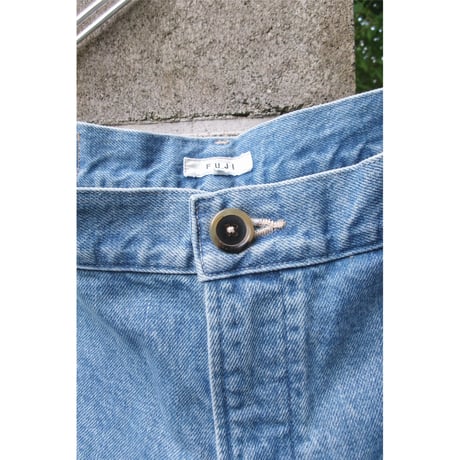 FUJI /  WASH DENIM SLACKS *BLUE