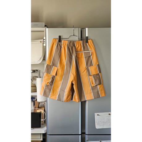 TOZAOU for AVET / mimi Float Shorts *C(ライトブラウン×オレンジ ストライプ)