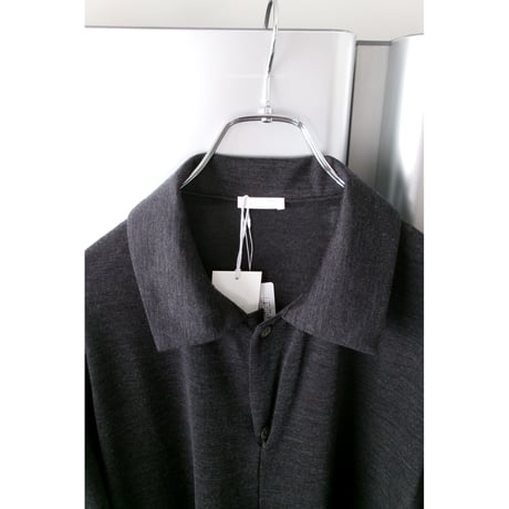 Blanc YM / Wool Jersey Twisted polo Shirts *GRAY
