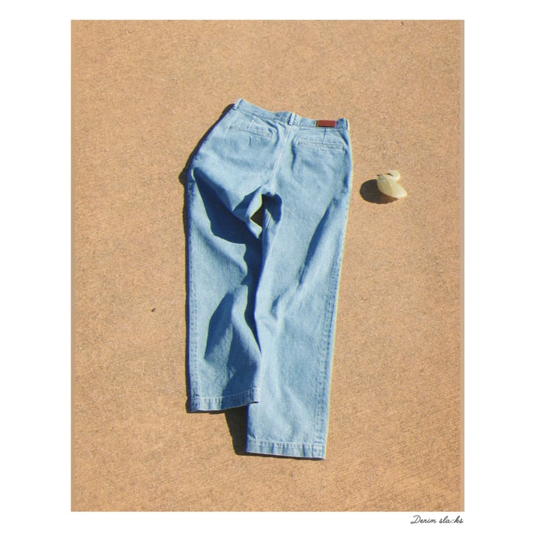 FUJI / WASH DENIM SLACKS *BLUE | AVET FUJI / WASH DENIM SLACKS *BLUE | AVET