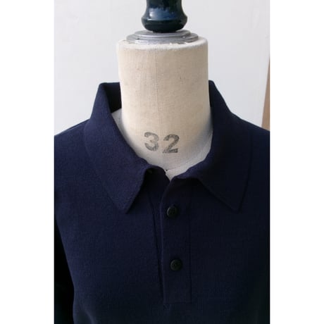 YOKO SAKAMOTO / KNIT POLO *NAVY