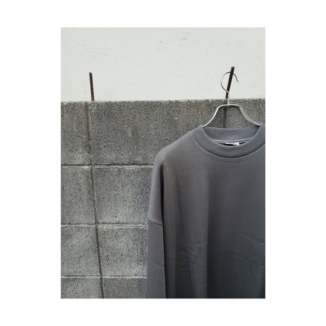 Blanc YM / Cotton Wide Sweat Shirt - Light Gray