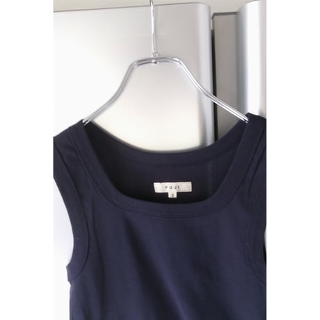 FUJI / COTTON SQUARE TANK TOP(for ladies) *NAVY