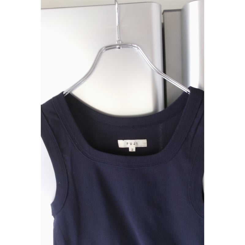 FUJI / COTTON SQUARE TANK TOP(for ladies) *NAVY