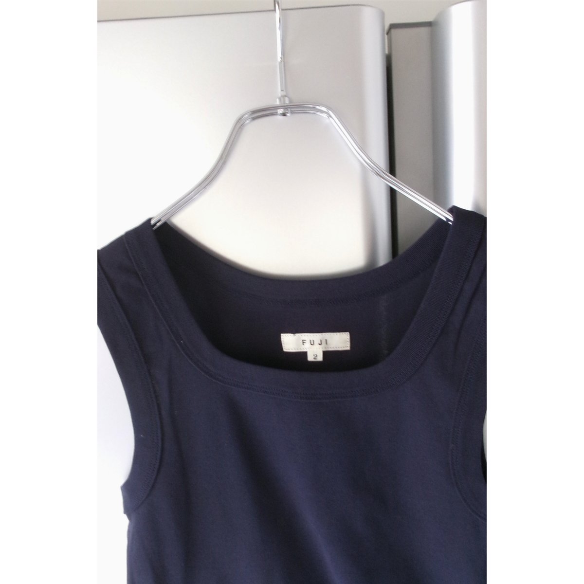 FUJI / COTTON SQUARE TANK TOP(for ladies) *NAVY