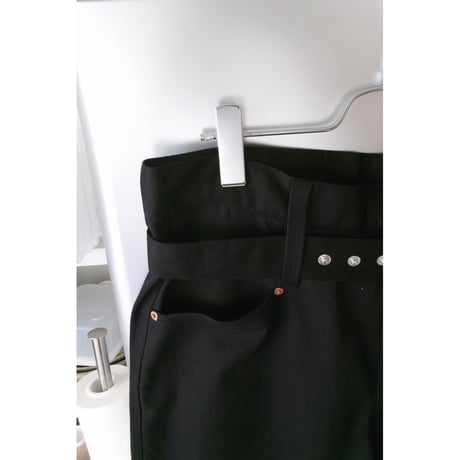 ABELIA EDWARD GOUCHA / DOUBLE BELT PANTS *BLACK