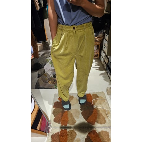 NO ROLL / THICKWALK CORDS PANTS *LIME GREEN