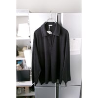 Blanc YM / Wool Jersey Twisted polo Shirts *GRAY