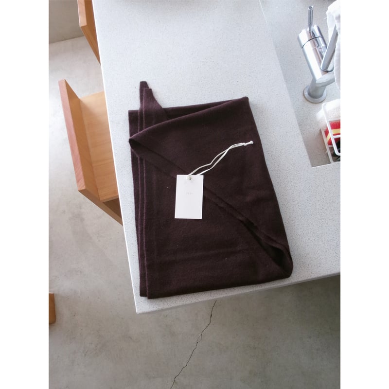 FUJI / WHITE CASHMERE SCARF *BROWN | AVET