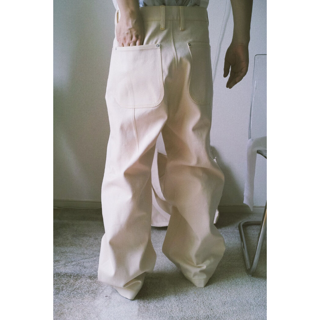 TOZAOU / Denim Painter Pants *cream (yellow) | 