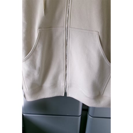 FUJI / COTTON ZIP UP HOODIE *IVORY