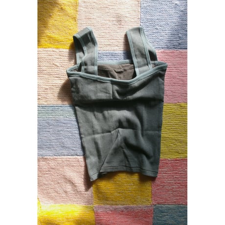 MY___ / Miller x MY SQUARE BARE TOP *BLUE × GRAY BORDER