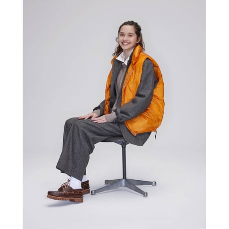 UNIVERSAL PRODUCTS / REVERSIBLE PACKABLE DOWN VEST *ORANGE