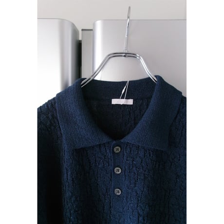 Blanc YM / Knit Long Polo Shirts *Navy