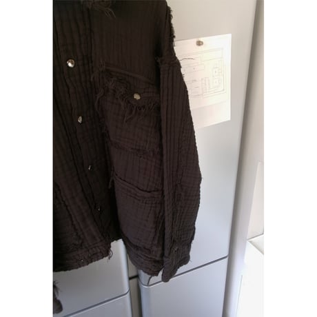 YUTASETOGAWA / Crepon 4Gauze Coverall Jacket *SUMI