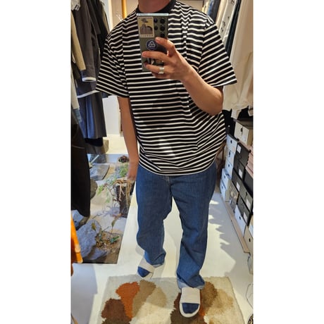FUJI / COTTON S/S BORDER T-SHIRTS *BLACK