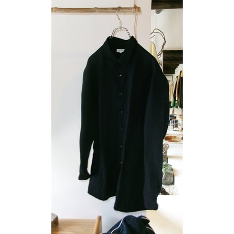 FUJI / WOOL LINEN SHIRTS *NAVY